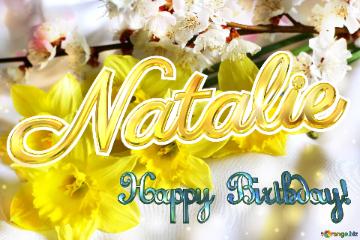 Natalie Happy Birthday! Spring Flowers Bouquet