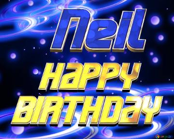 Neil Space Happy Birthday! Technology Background