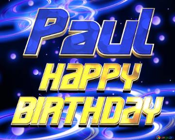 Paul Space Happy Birthday! Technology Background
