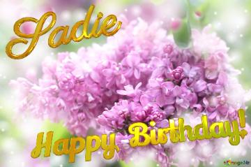 Spring lilac flowers Happy Birthday Card For Sadie