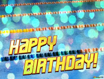 Happy birthday card for swimmer