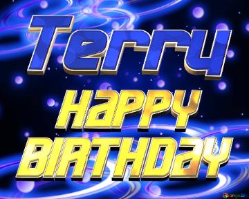 Terry Space Happy Birthday! Technology Background