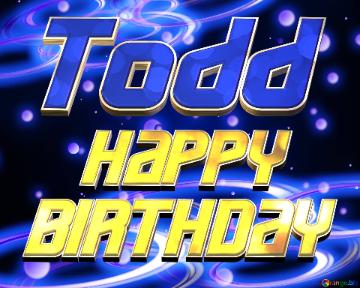 Todd Space Happy Birthday! Technology Background