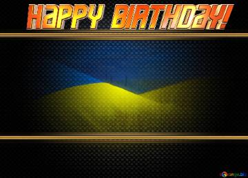 Happy Birthday!  Ukraine Carbon Gold Frame