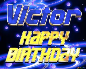 Victor Space Happy Birthday! Technology Background