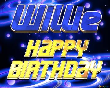 Willie Space Happy Birthday! Technology Background