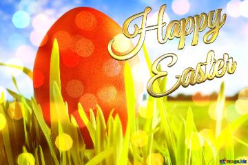 Happy Easter Egg Card  Easter Background