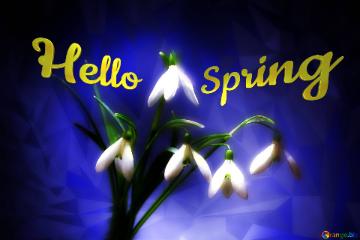 Hello Spring First Flowers Polygonal Clip Art Flowers Polygonal Abstract Geometrical Background...
