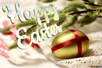 Happy Easter Gold Egg Easter