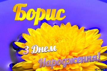Борис З Днем  Народження! Ukrainian Flower