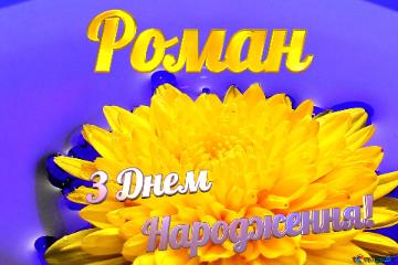 Роман З Днем  Народження! Ukrainian Flower