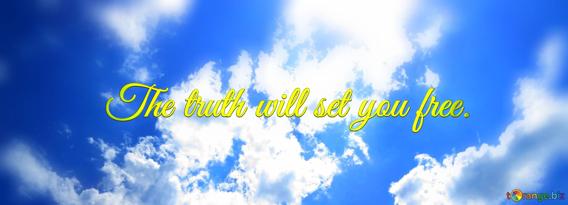 The truth will set you free. Cover for Facebook Sky cover background №0