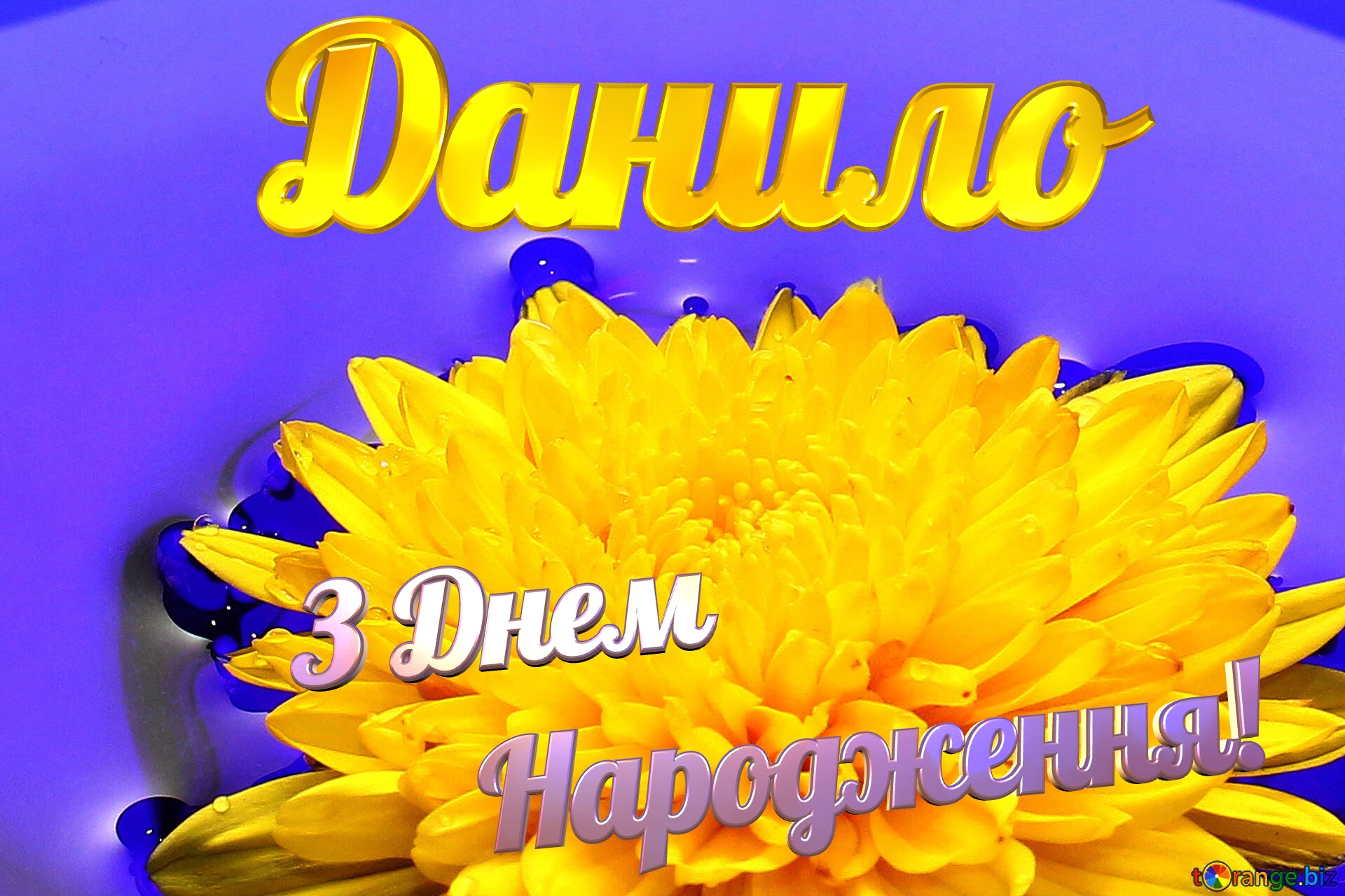 Данило З Днем  Народження! Ukrainian flower №37279