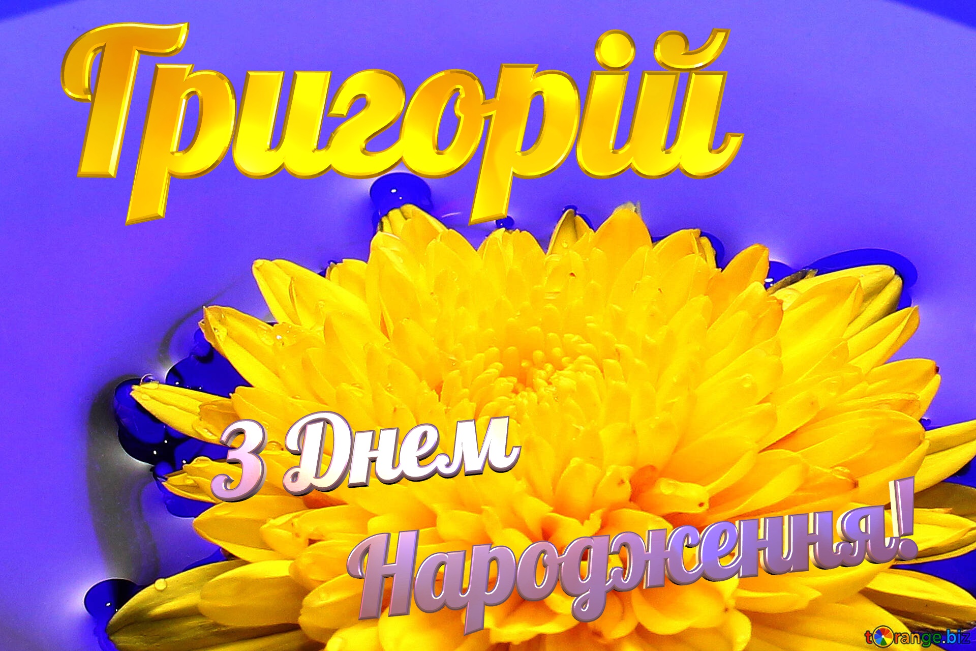Григорій З Днем  Народження! Ukrainian flower №37279