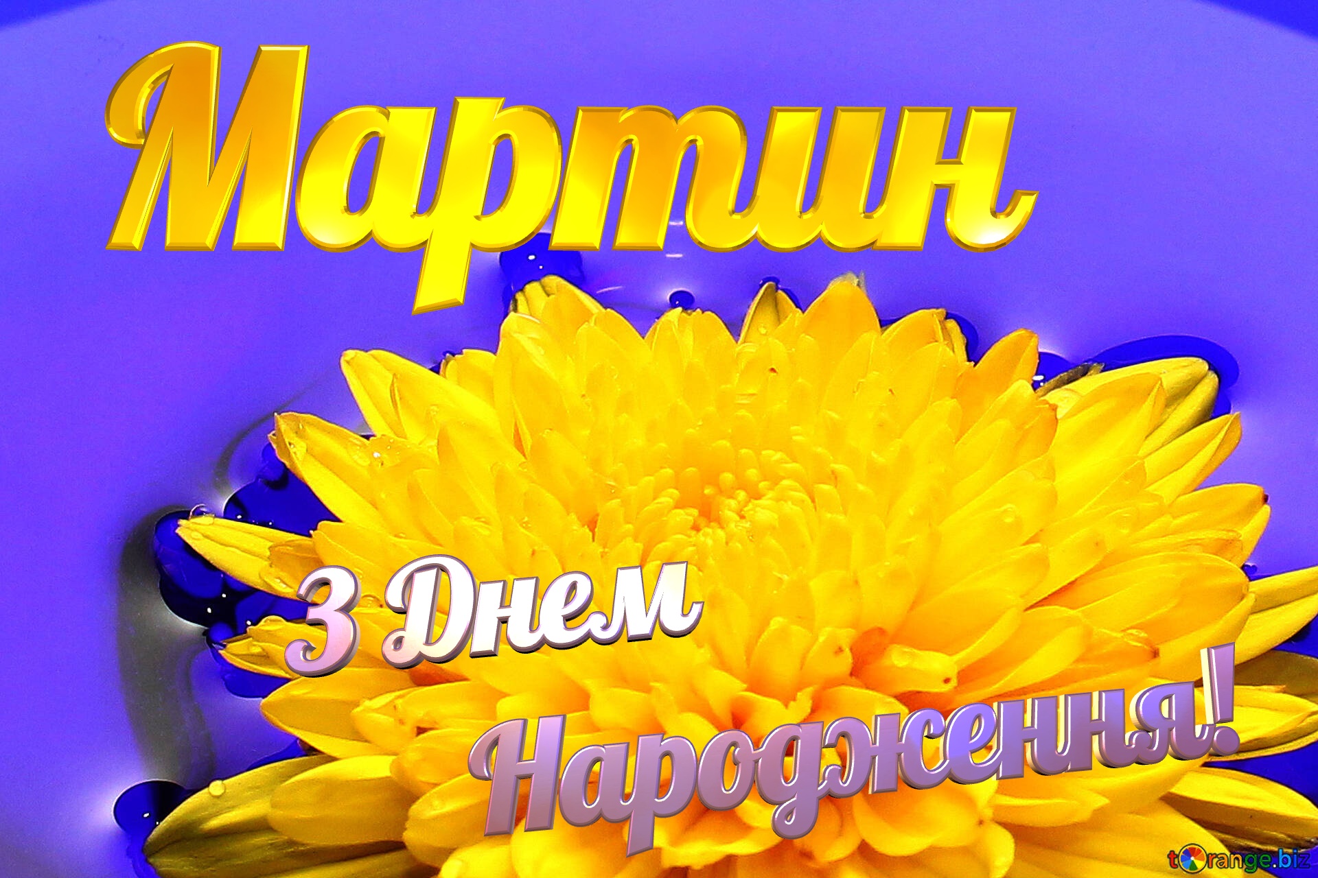 Мартин З Днем  Народження! Ukrainian flower №37279