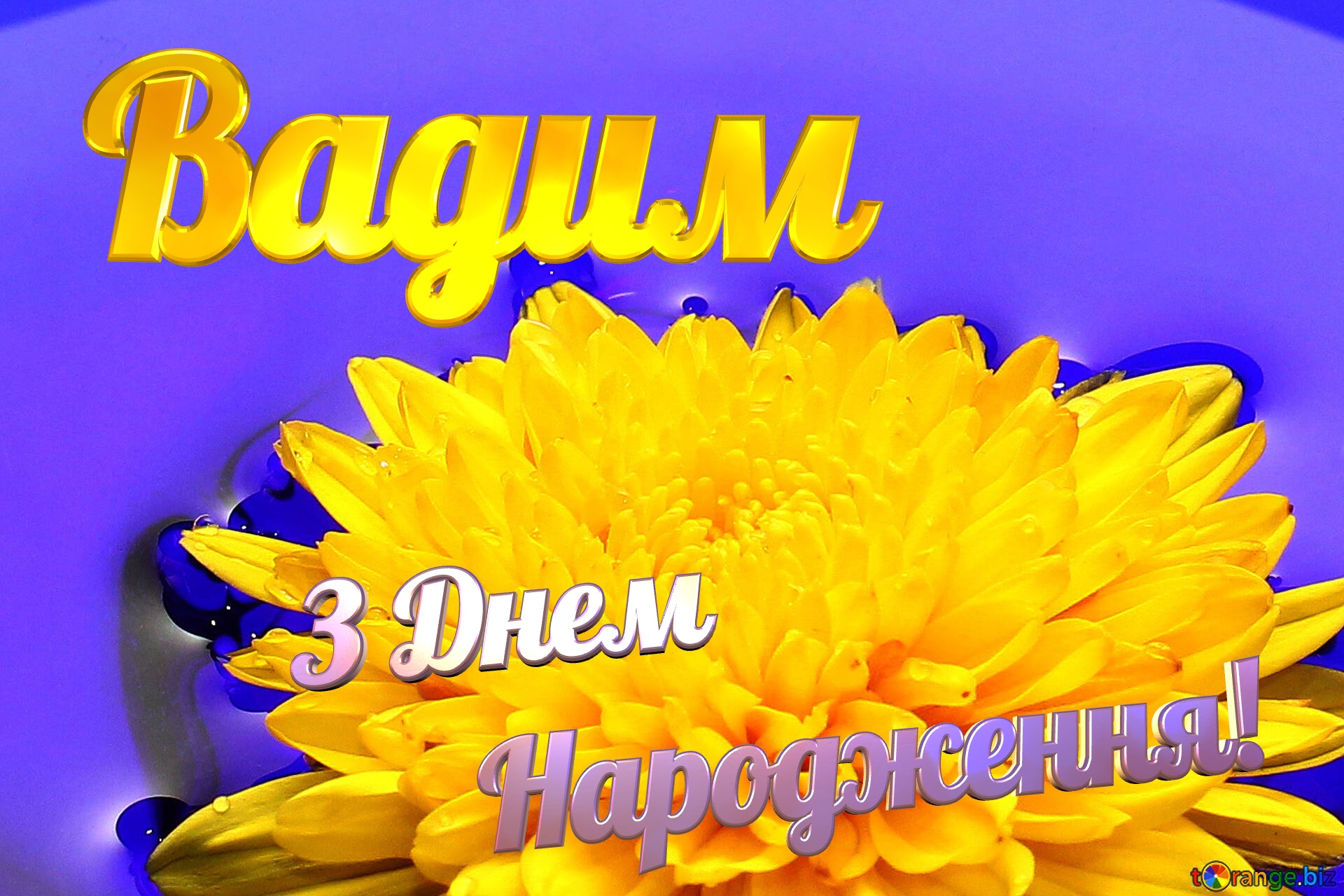 Вадим З Днем  Народження! Ukrainian flower №37279