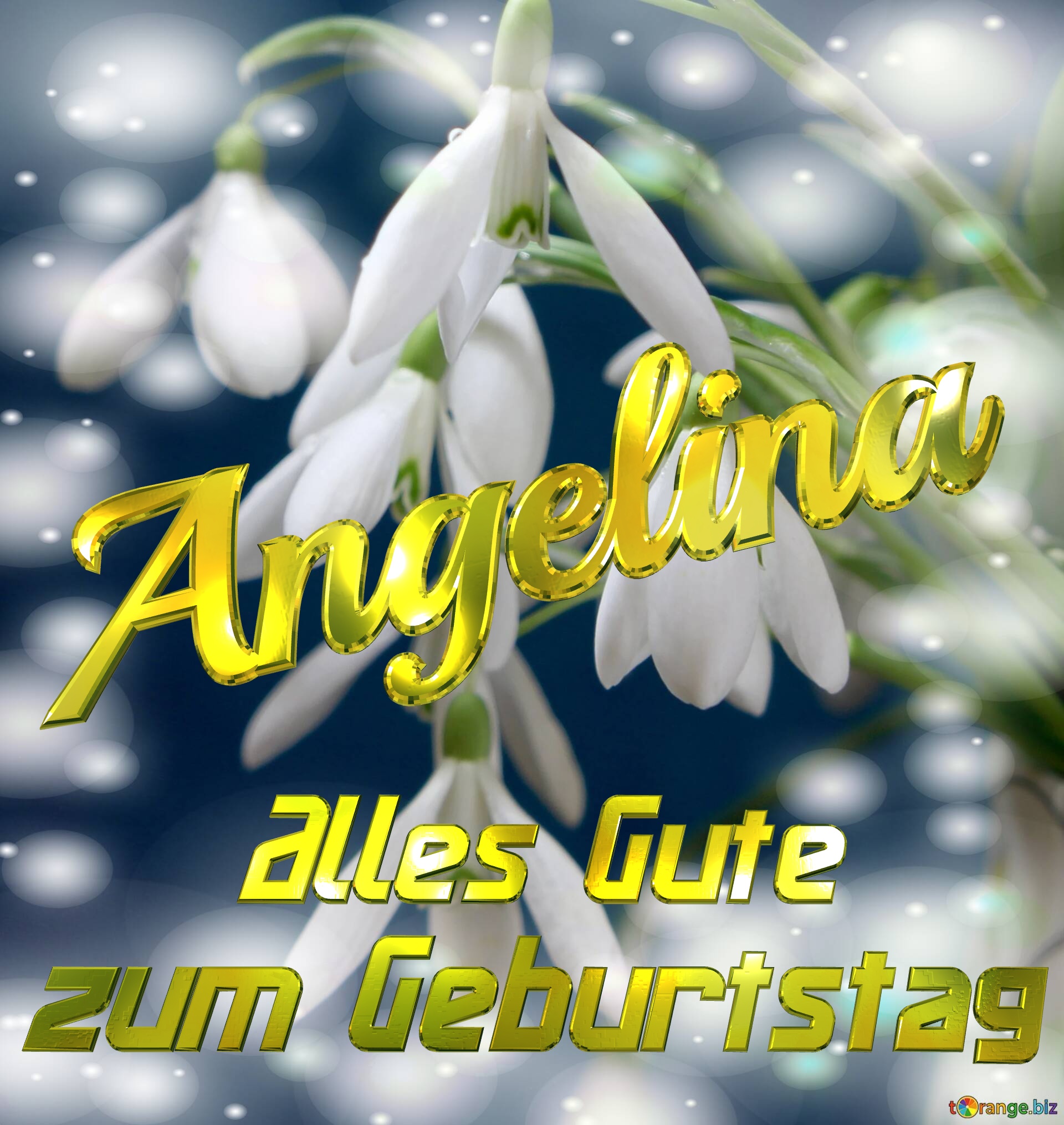 Angelina Alles Gute  zum Geburtstag Blumenstrauß von Frühlingsblumen №0