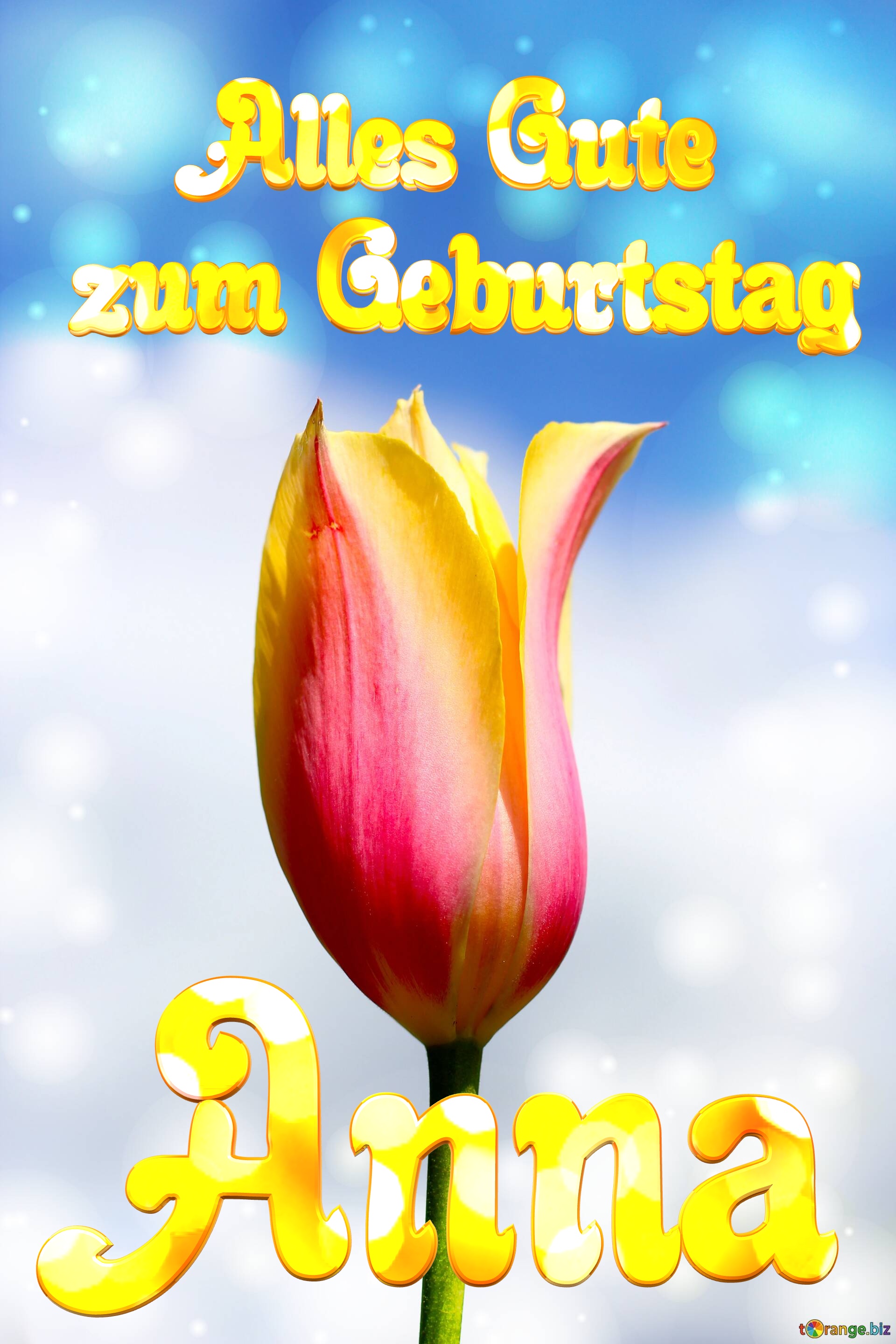 Anna Alles Gute  zum Geburtstag Blume der Tulpe №0