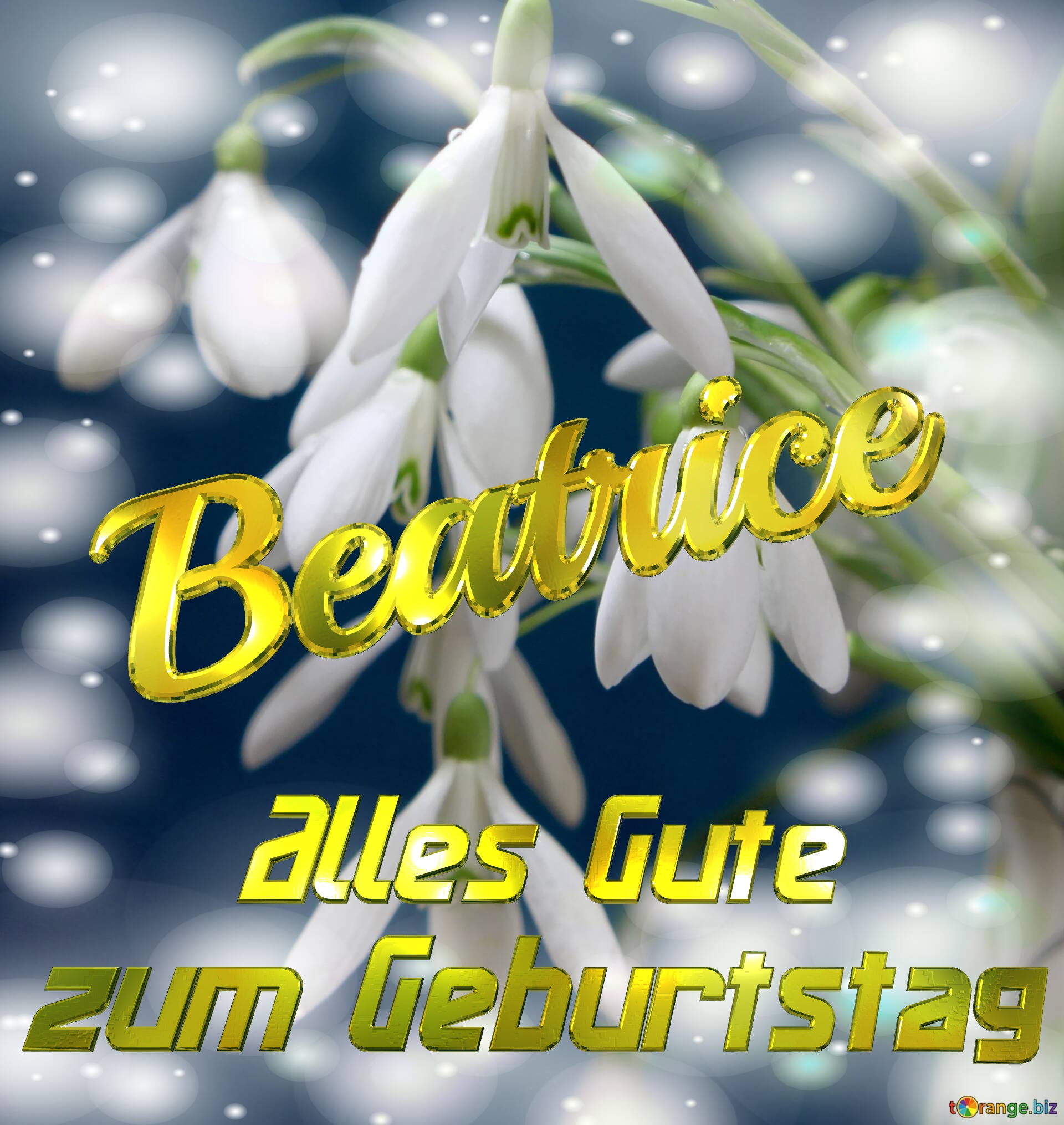 Beatrice Alles Gute  zum Geburtstag Blumenstrauß von Frühlingsblumen №0