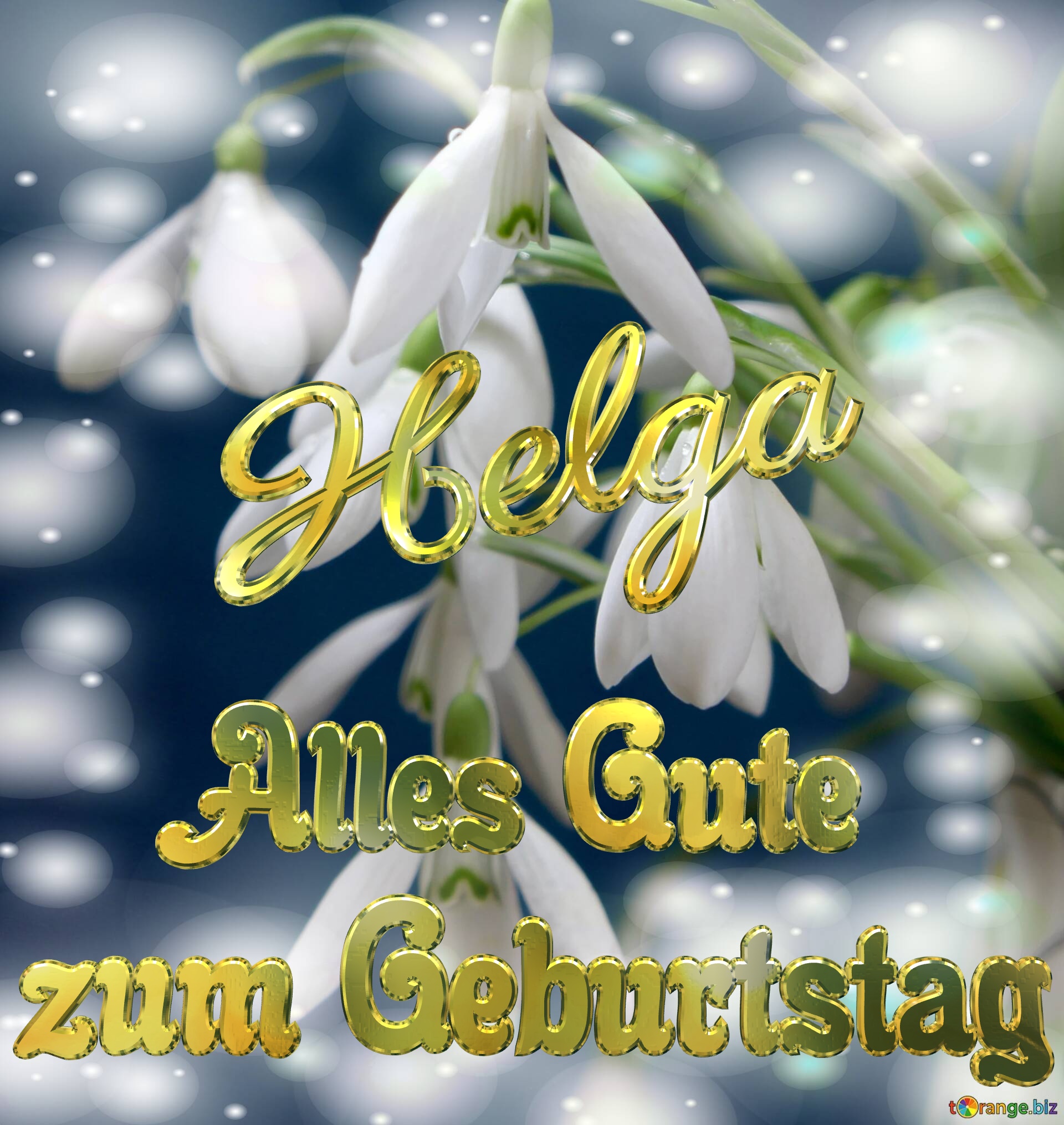 Helga Alles Gute  zum Geburtstag Blumenstrauß von Frühlingsblumen №0