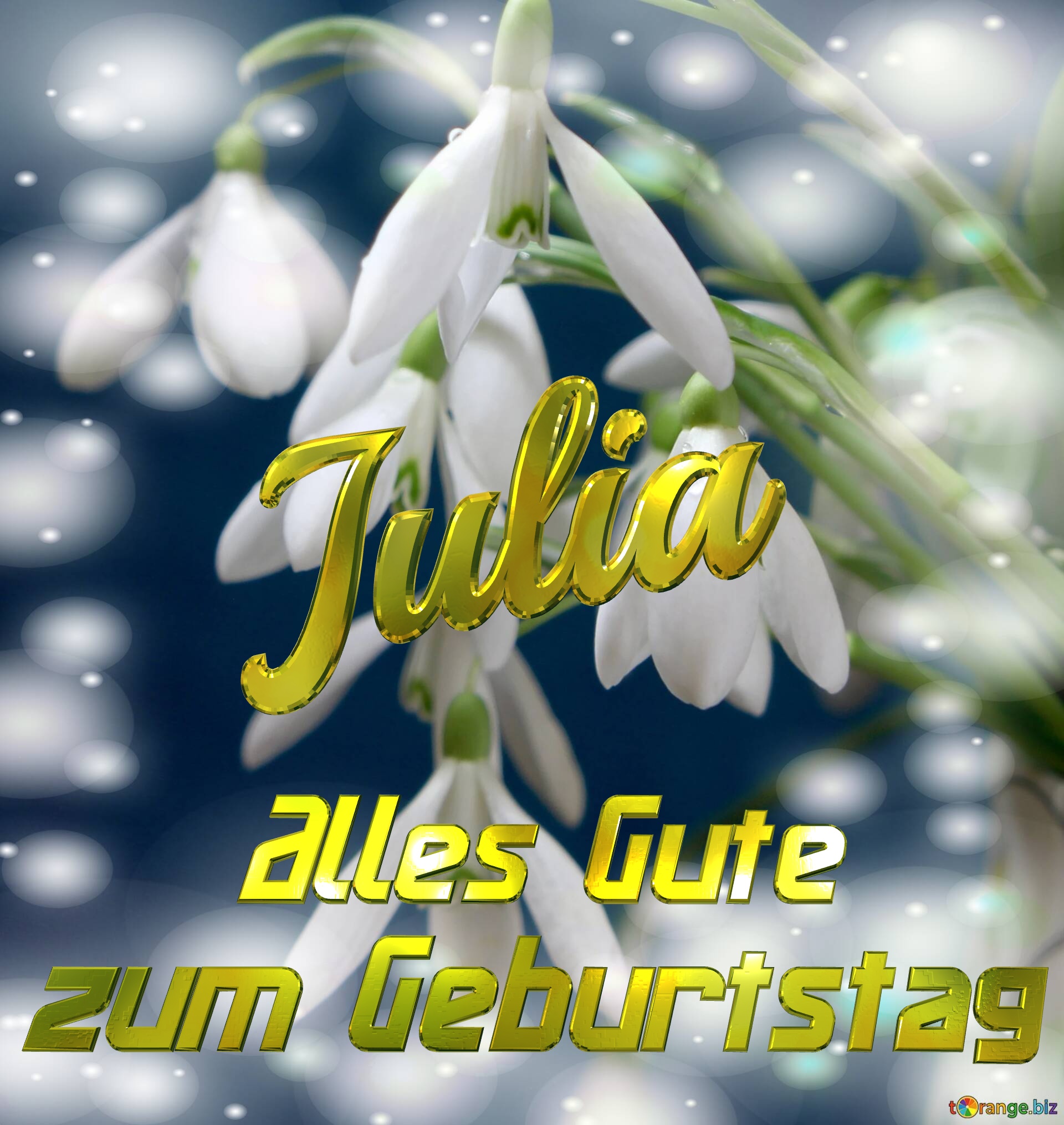 Julia Alles Gute  zum Geburtstag Blumenstrauß von Frühlingsblumen №0