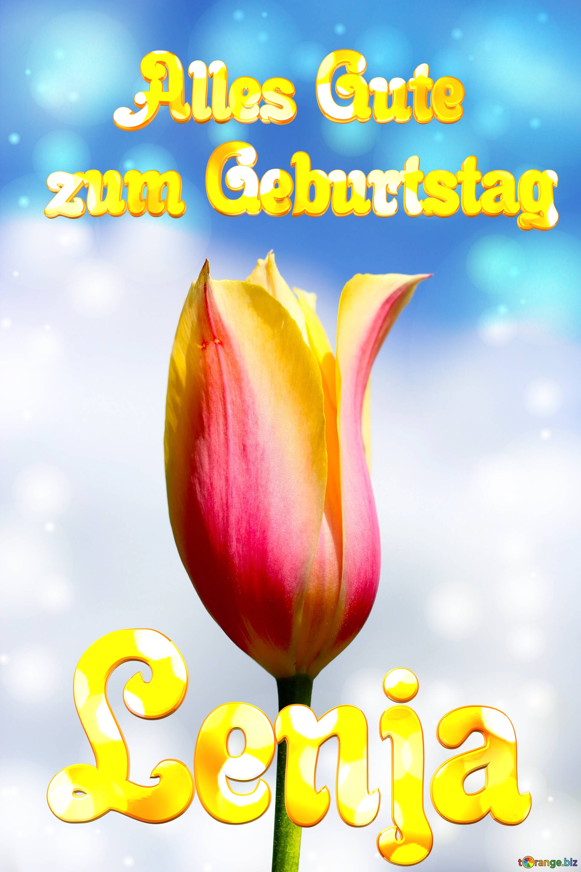 Lenja Alles Gute  zum Geburtstag Blume der Tulpe №0