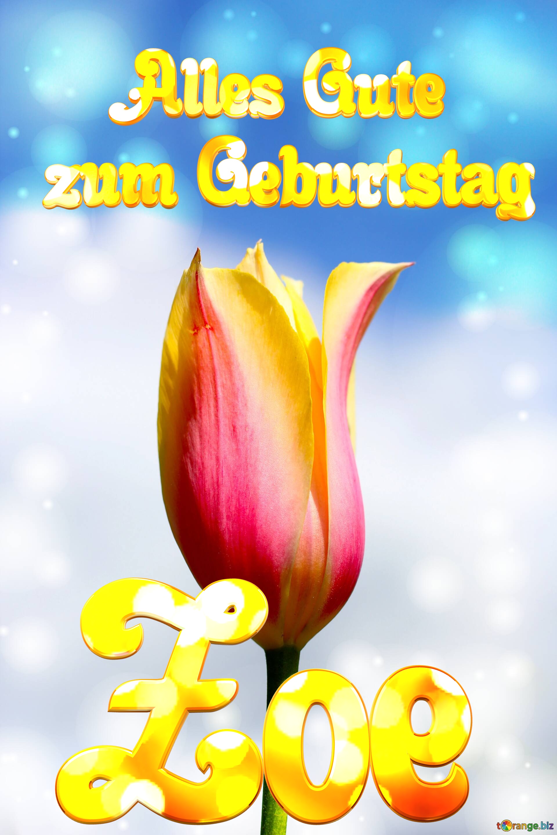 Zoe Alles Gute  zum Geburtstag Blume der Tulpe №0