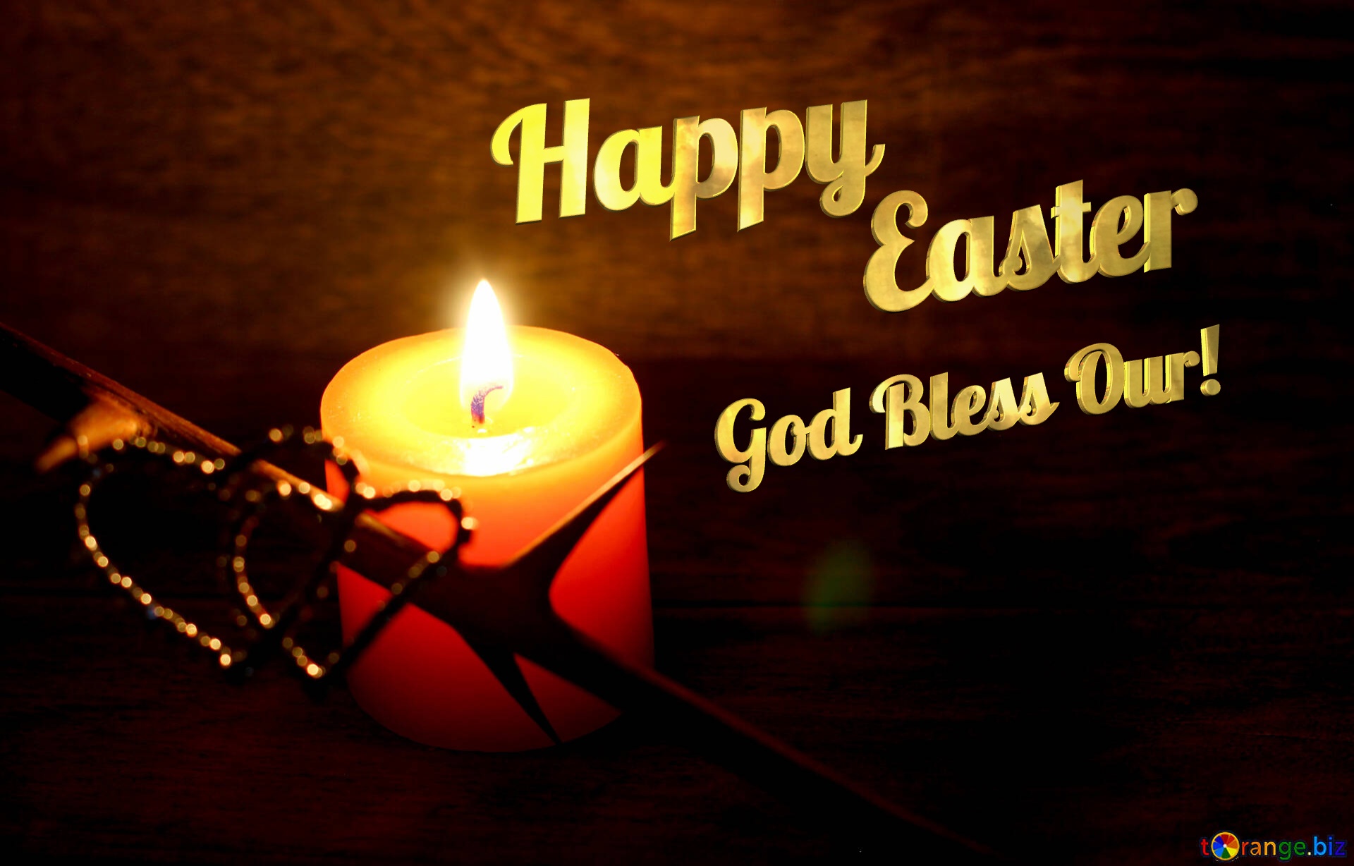 God Bless Our! Easter Happy  Candle heart №49229