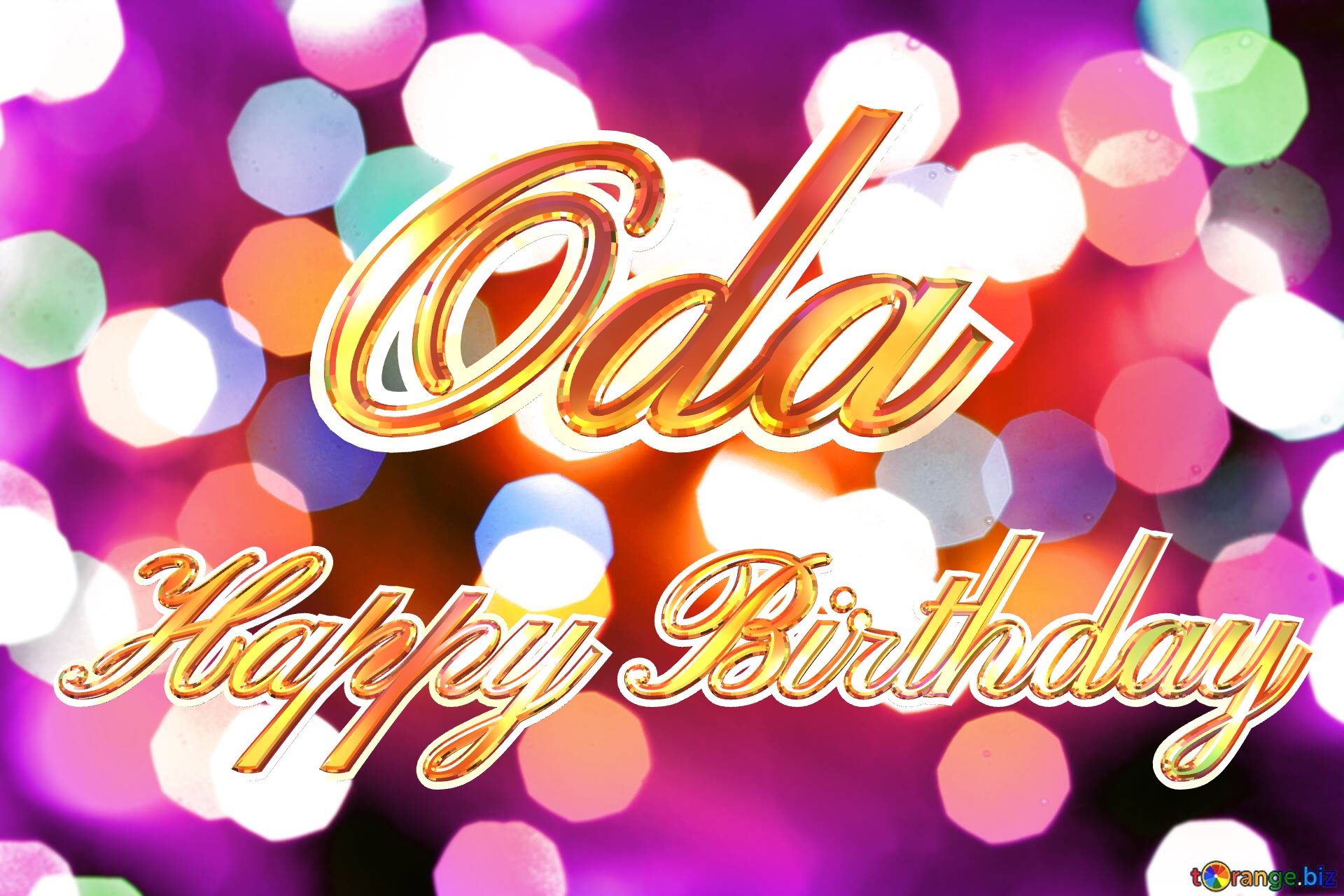 Happy Birthday Oda   bright lights background №0