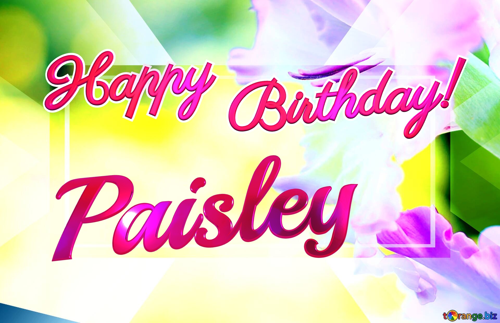 Happy Birthday Paisley Beautiful background with flower powerpoint website infographic template banner layout design responsive brochure business №0