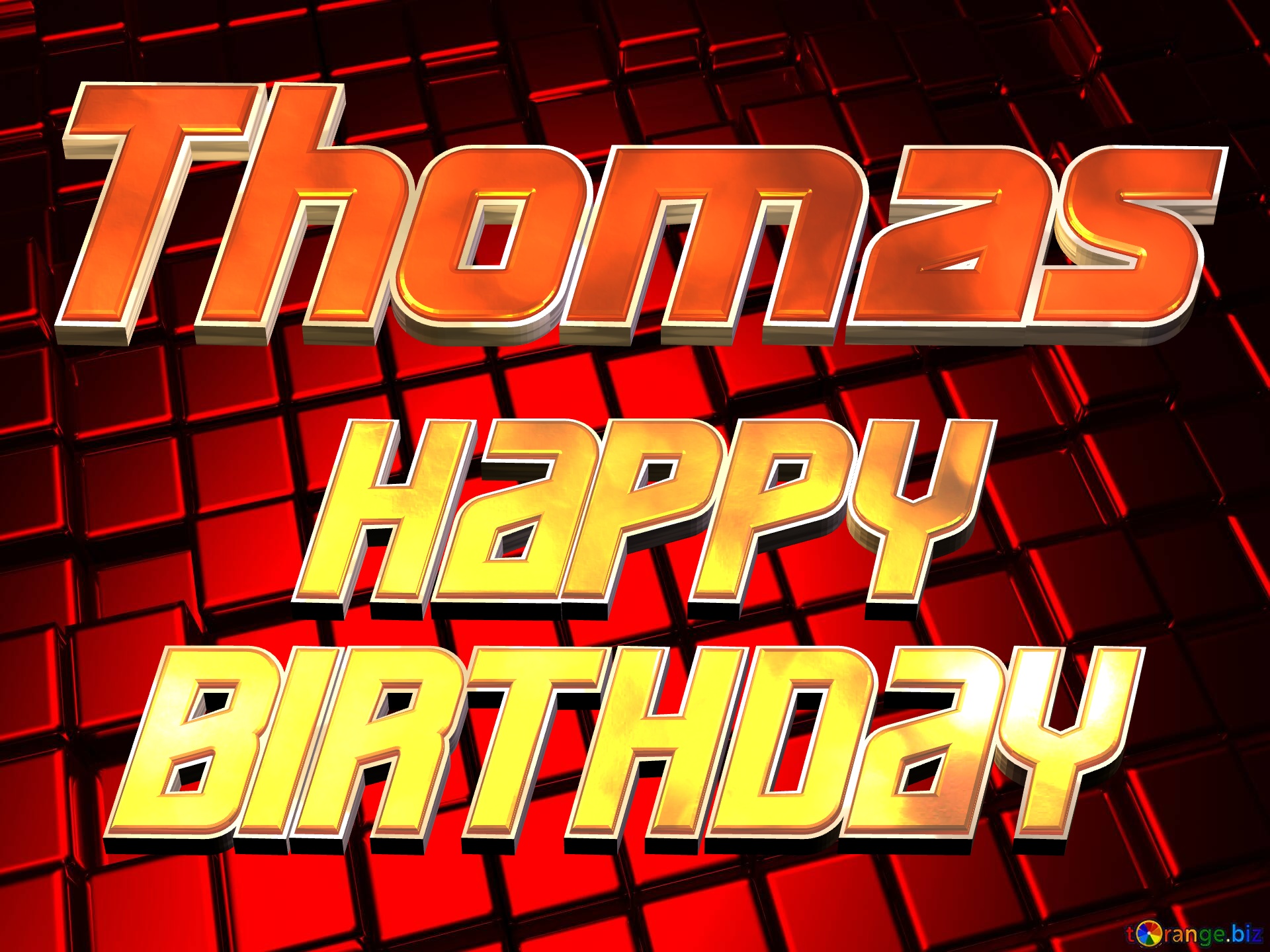 Abstract Thomas Birthday card 3d abstract dark red metal cube background №0