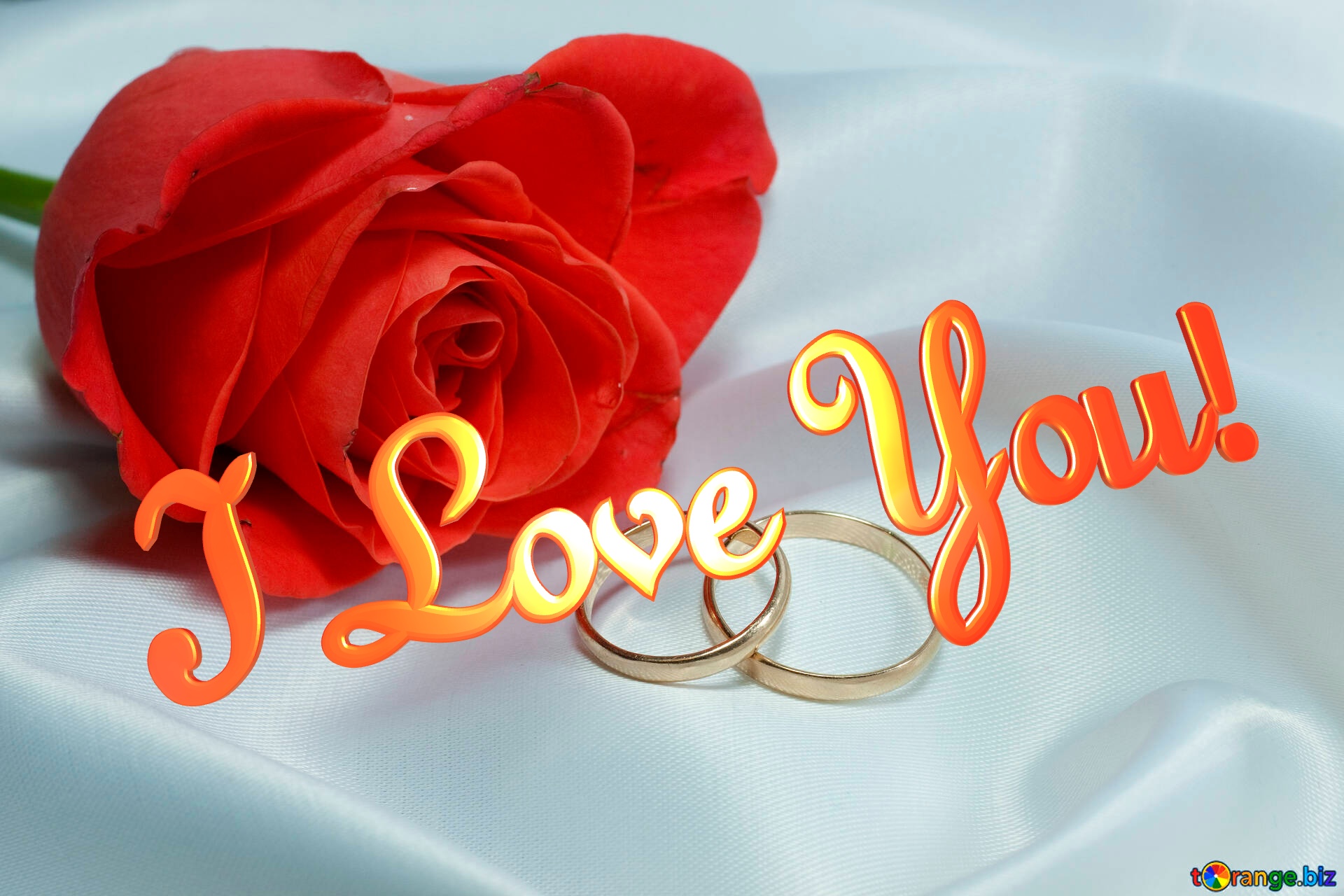 Card Rosa Flower and Engagement rings I Love You! Rosa  and  Engagement  rings. №7220