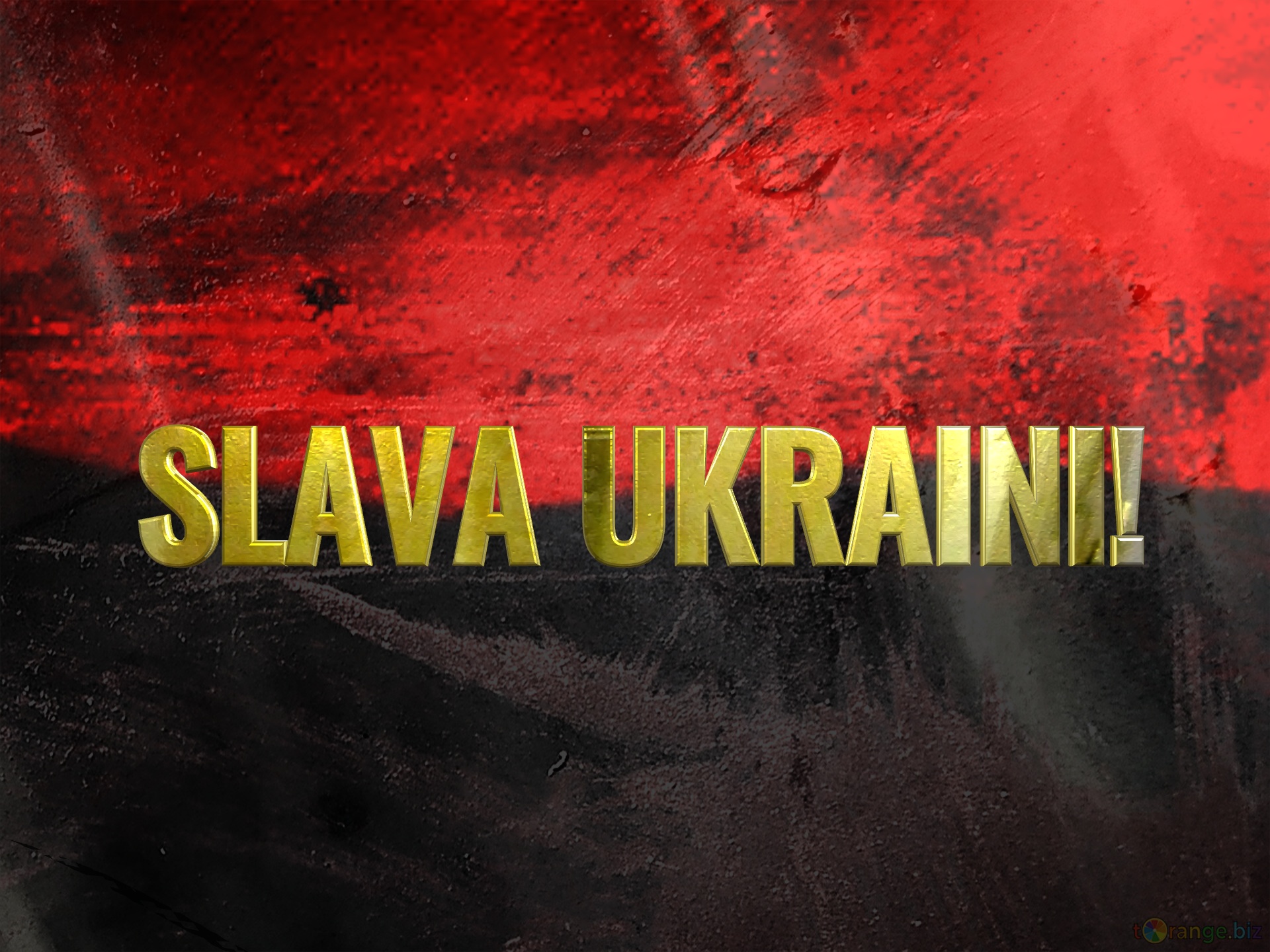 Red Black Flag SLAVA UKRAINI! Strong texture №56211