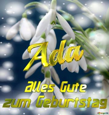 Ada Alles Gute  Zum Geburtstag Blumenstrauß Von Frühlingsblumen