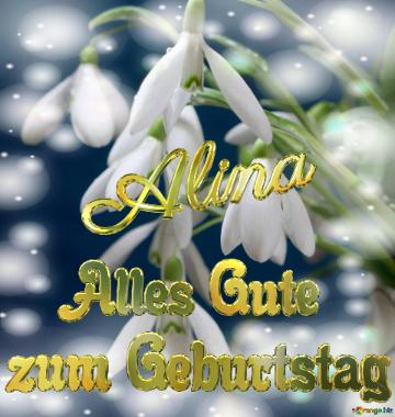Alina Alles Gute  Zum Geburtstag Blumenstrauß Von Frühlingsblumen