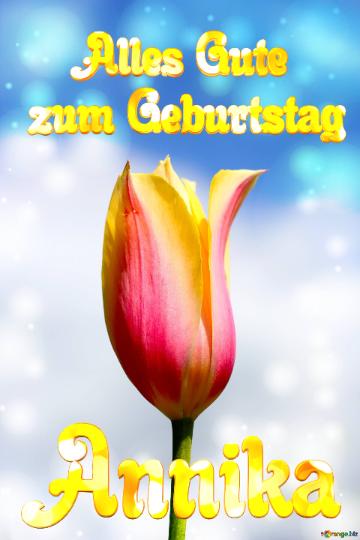 Annika Alles Gute  zum Geburtstag Blume der Tulpe