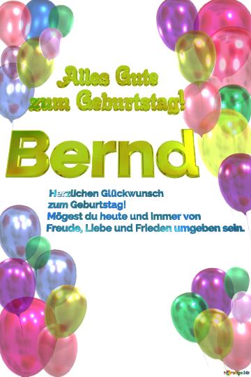 Bernd Herzlichen Glückwunsch  Zum Geburtstag! Inflate Balloons Transparent Png