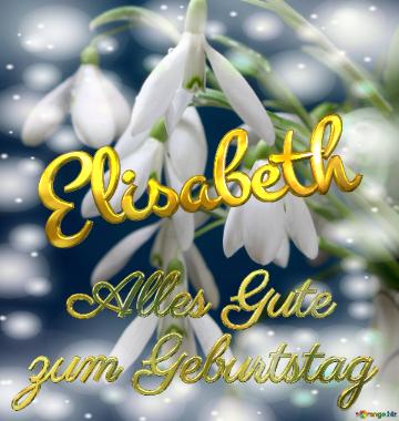 Elisabeth Alles Gute  Zum Geburtstag Blumenstrauß Von Frühlingsblumen