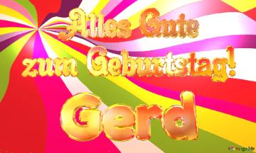Gerd Alles Gute  zum Geburtstag!