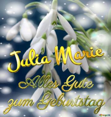 Julia Marie Alles Gute  zum Geburtstag Blumenstrauß von Frühlingsblumen