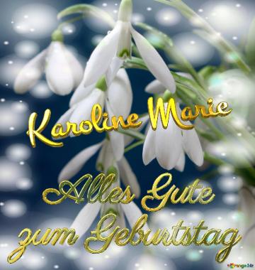 Karoline Marie Alles Gute  zum Geburtstag Blumenstrauß von Frühlingsblumen