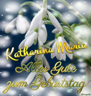 Katharina Maria Alles Gute  zum Geburtstag Blumenstrauß von Frühlingsblumen