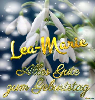 Lea-marie Alles Gute  Zum Geburtstag Blumenstrauß Von Frühlingsblumen