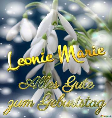 Leonie Marie Alles Gute  zum Geburtstag Blumenstrauß von Frühlingsblumen