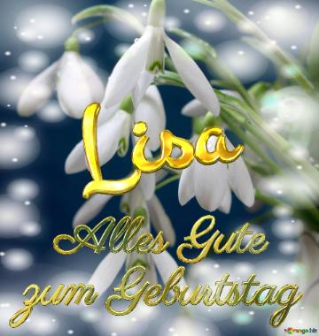 Lisa Alles Gute  Zum Geburtstag Blumenstrauß Von Frühlingsblumen