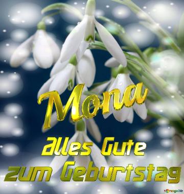 Mona Alles Gute  Zum Geburtstag Blumenstrauß Von Frühlingsblumen
