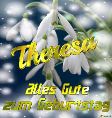 Theresa Alles Gute  Zum Geburtstag Blumenstrauß Von Frühlingsblumen
