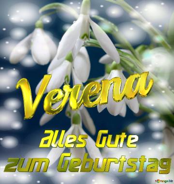 Verena Alles Gute  Zum Geburtstag Blumenstrauß Von Frühlingsblumen