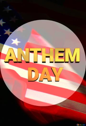 Anthem Day American Flag Dark Background Usa Presentation Template