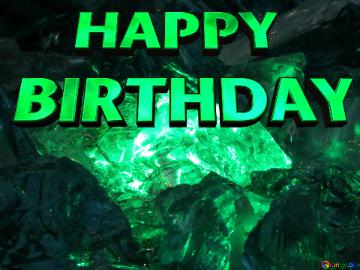 Green Happy Birthday Tempate Emerald
